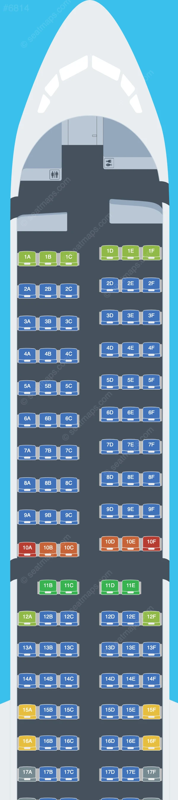 Azur Air Boeing 757-200 V.1 seatmap preview