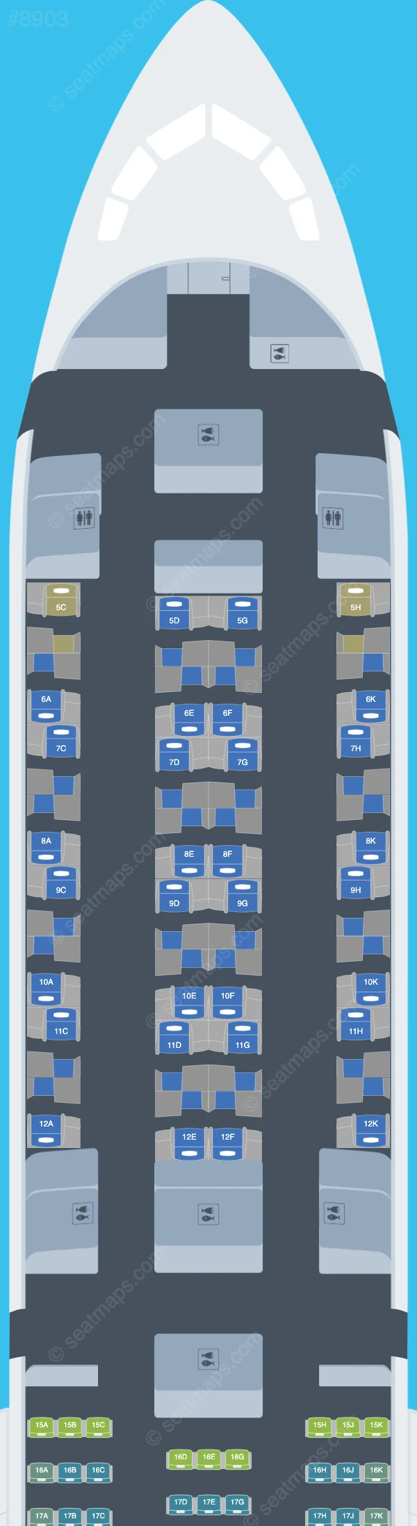 Etihad Airways Boeing 787-10 seatmap preview