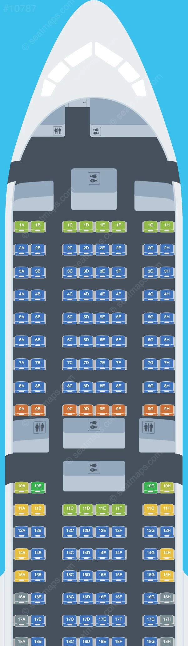 EuroAtlantic Airways Boeing 767-300ER V.3 seatmap preview