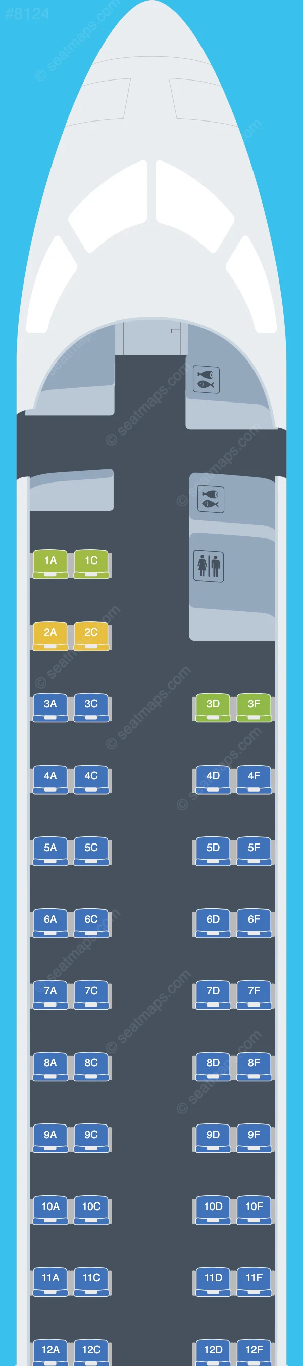CityJet Bombardier CRJ900 V.2 seatmap preview