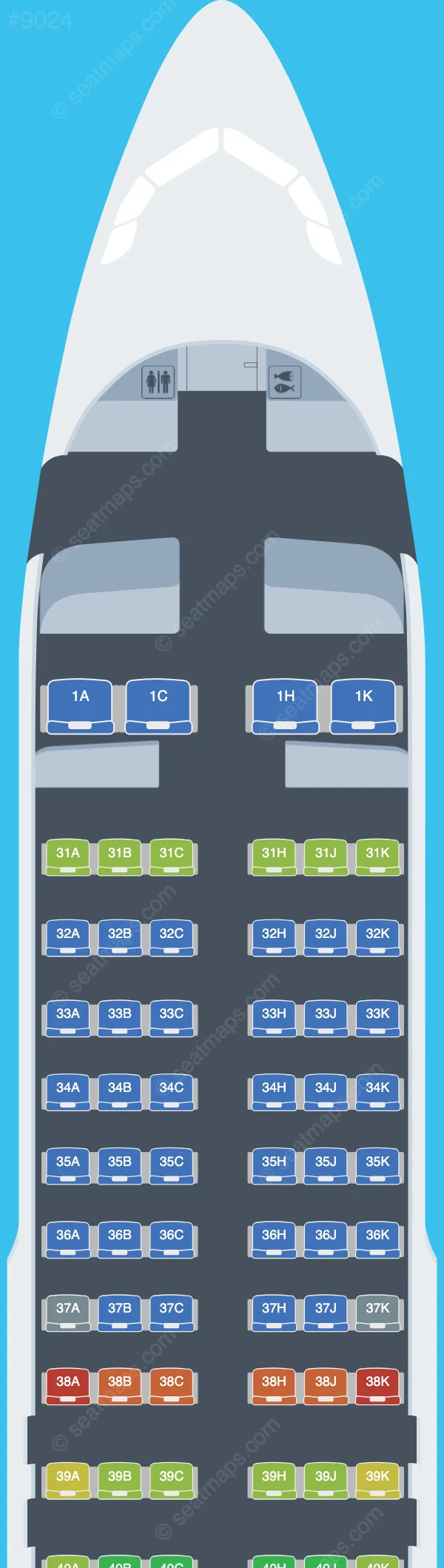 China Southern Airbus A320-200 V.3 seatmap preview