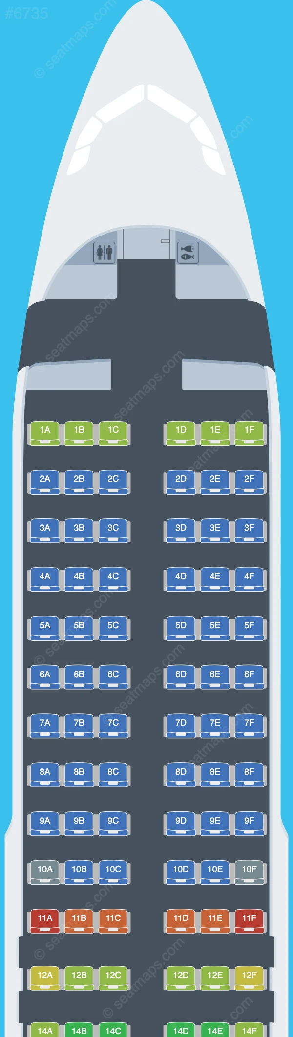Citilink Airbus A320neo seatmap preview