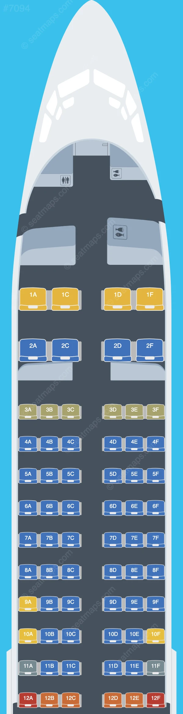 Regent Airways Boeing 737-800 seatmap preview