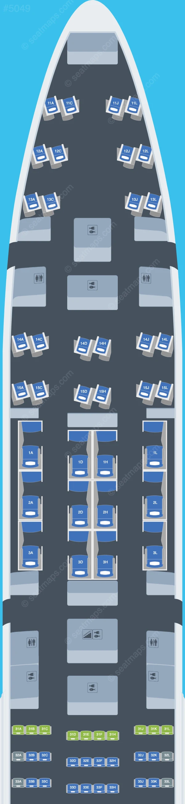 Air China Boeing 747-8 seatmap preview