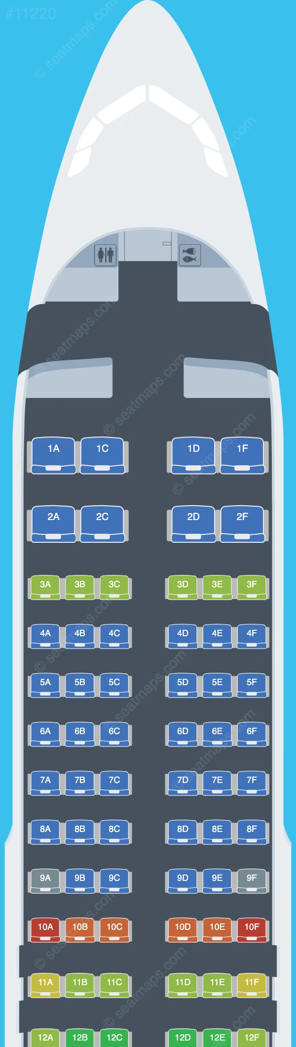 Bamboo Airways Airbus A320neo seatmap preview