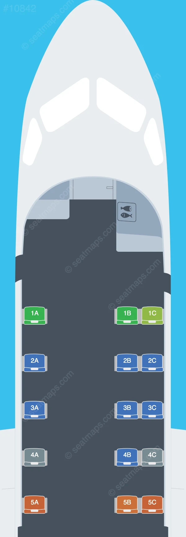 Líneas Aéreas del Estado - LADE Saab S340 seatmap preview