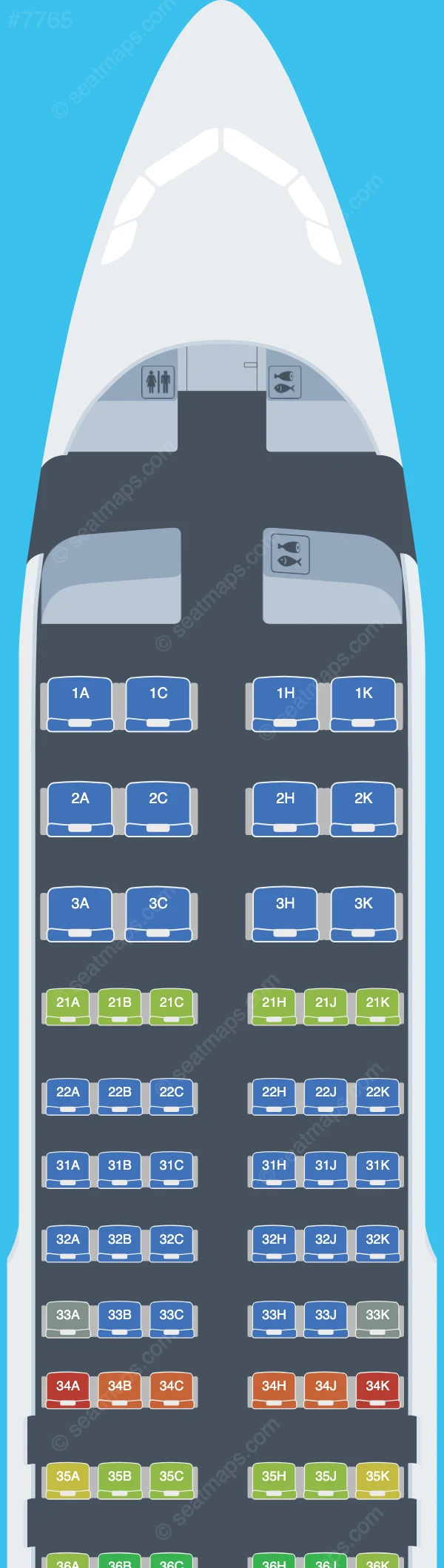 Philippine Airlines - PAL Airbus A320-200 V.2 seatmap preview