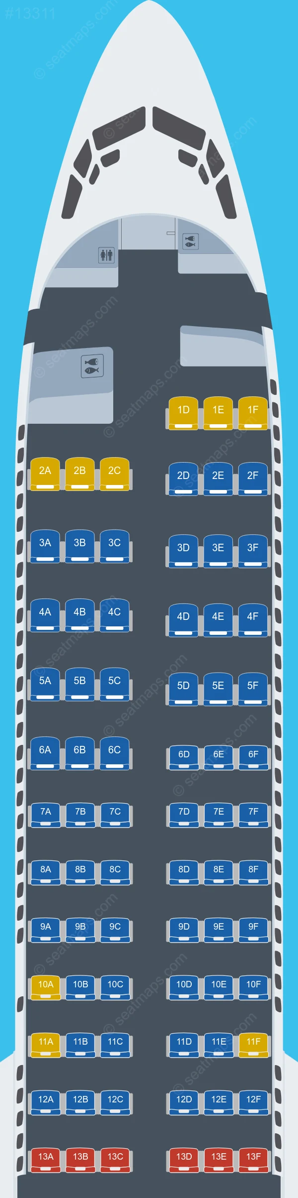 Southwest Airlines Boeing 737 MAX 8 V.2 seatmap preview