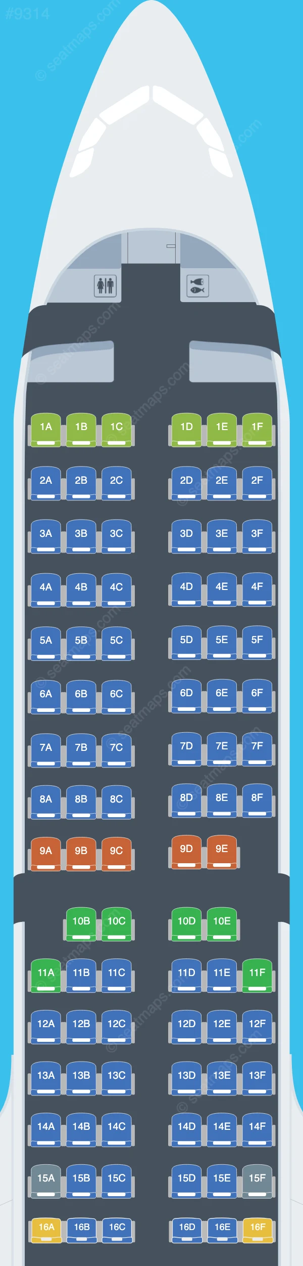 TAP Air Portugal Airbus A321neo V.1 seatmap preview