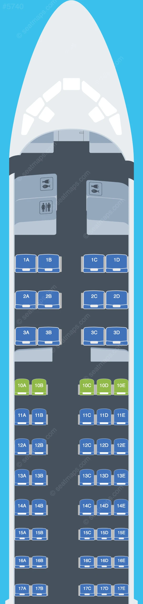 Delta Boeing 717-200 seatmap preview