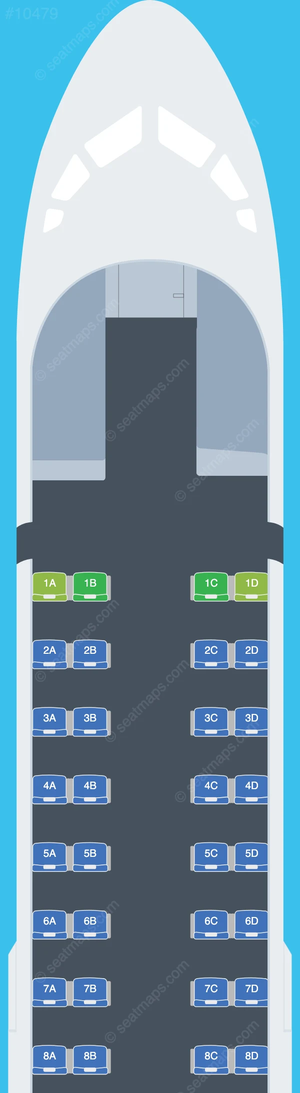 Aegean Airlines ATR 72-600 seatmap preview