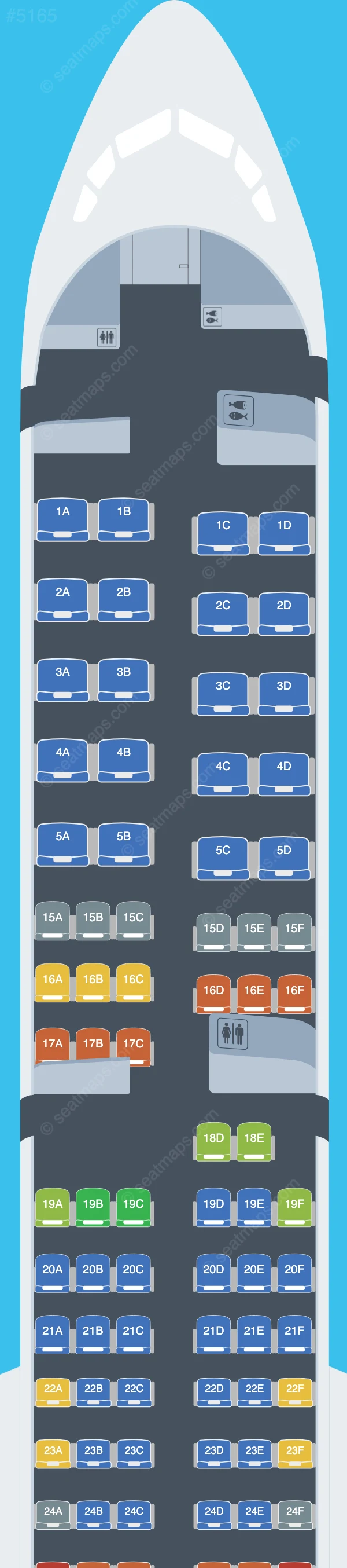Delta Boeing 757-200 V.2 seatmap preview