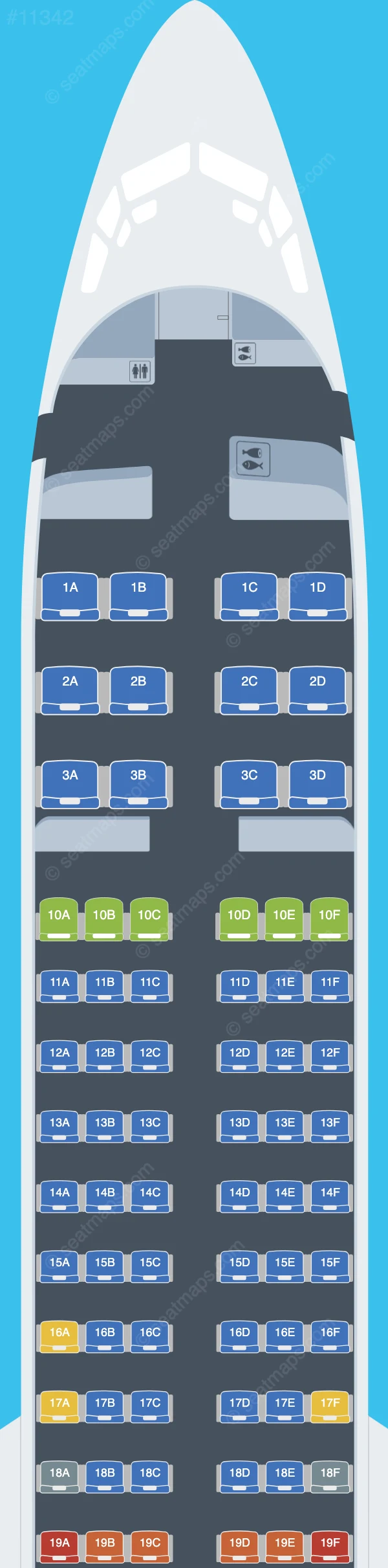 Delta Boeing 737-900 ER V.2 seatmap preview