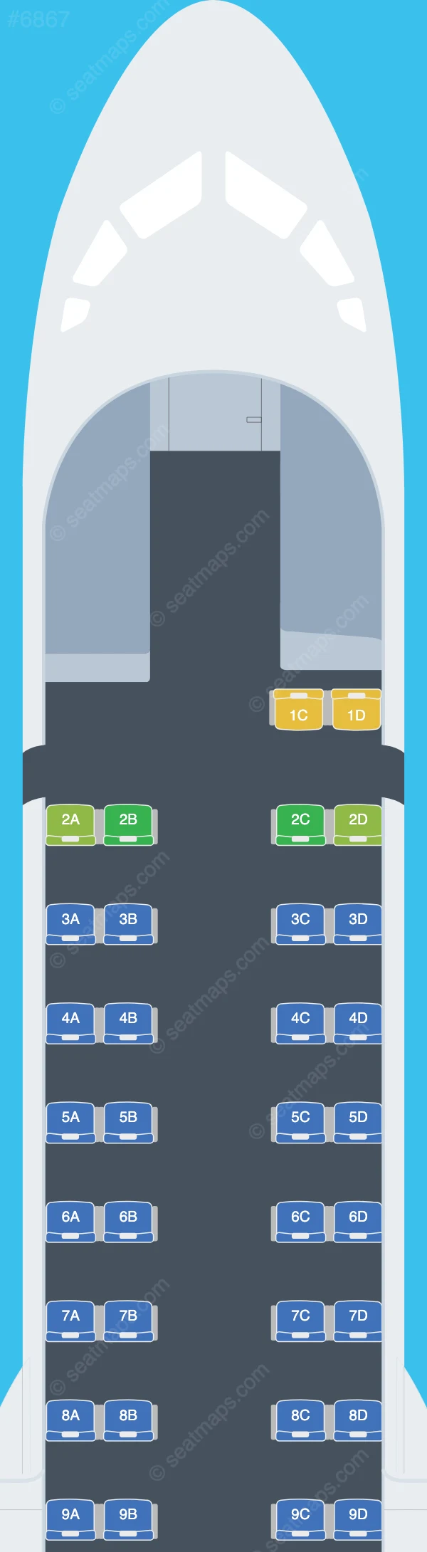 DAT ATR 72-200 V.3 seatmap preview
