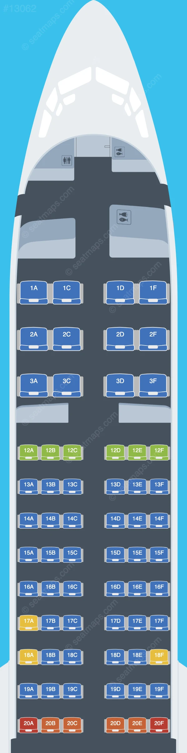 Air Canada Boeing 737 MAX 8 V.3 seatmap mobile preview