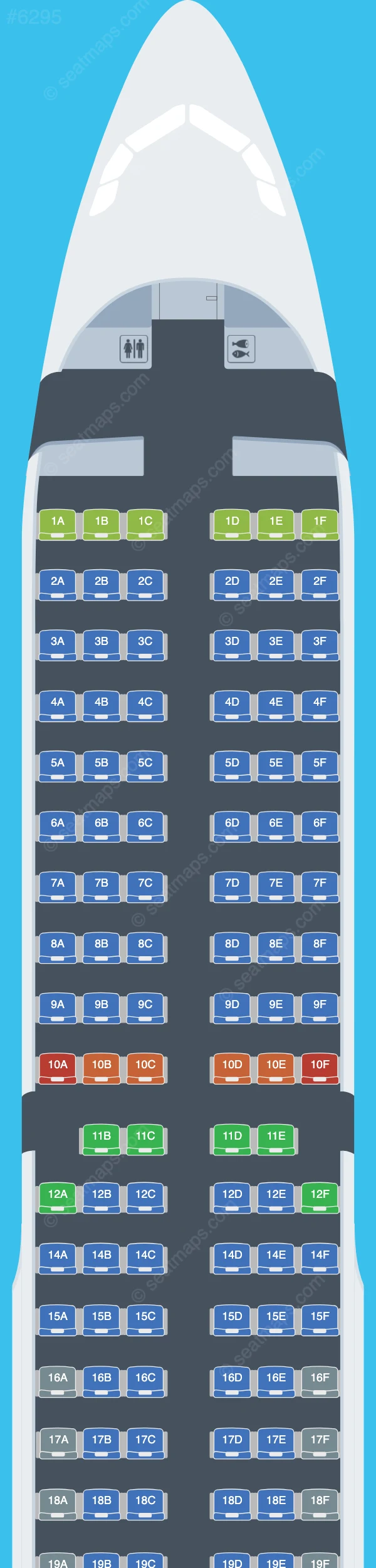 VietJet Air Airbus A321-200 V.1 seatmap preview