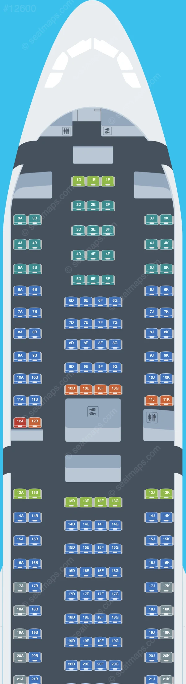 Flynas Airbus A330-300 V.2 seatmap preview