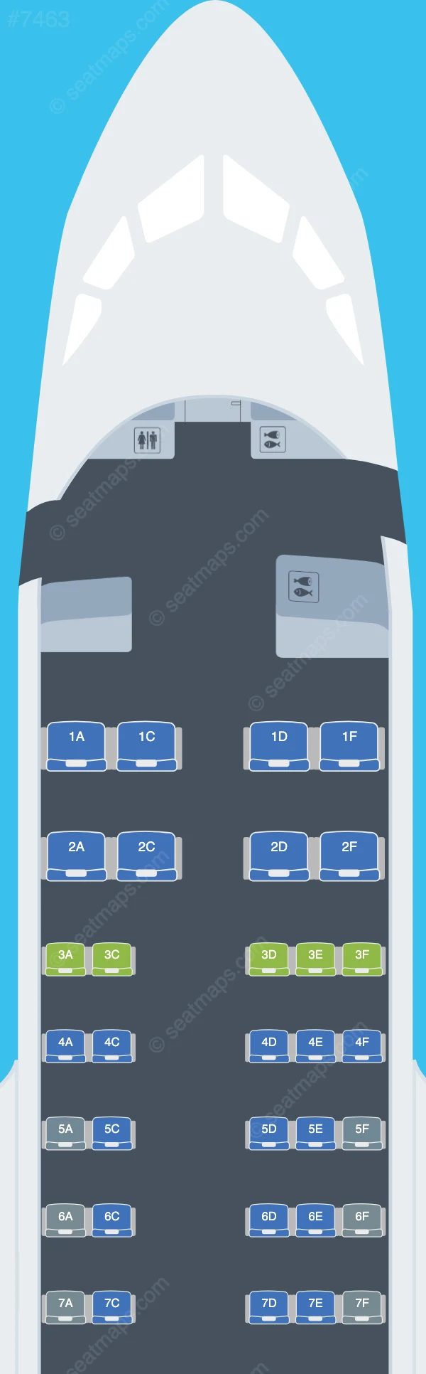 IrAero Sukhoi Superjet 100-95 V.2 seatmap preview