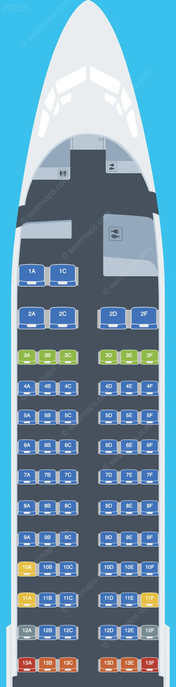 NordStar Boeing 737-800 seatmap preview