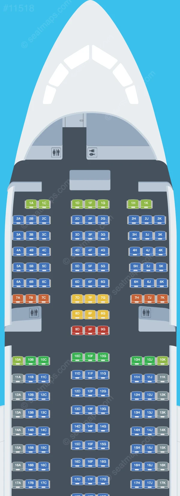 Air Japan Boeing 787-8 seatmap preview