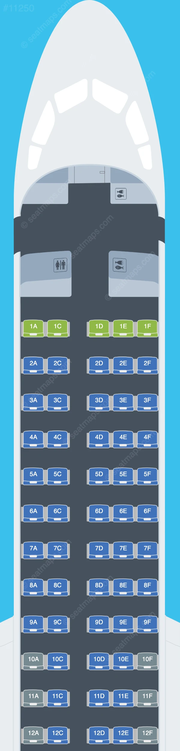TransNusa COMAC C909 seatmap preview