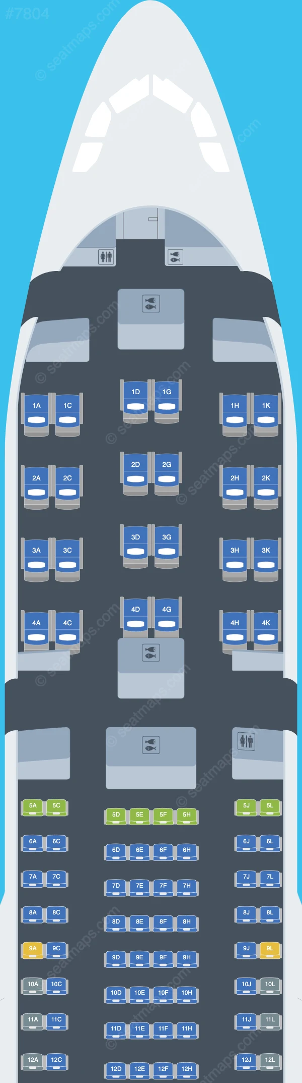 Sichuan Airlines Airbus A330-200 seatmap preview