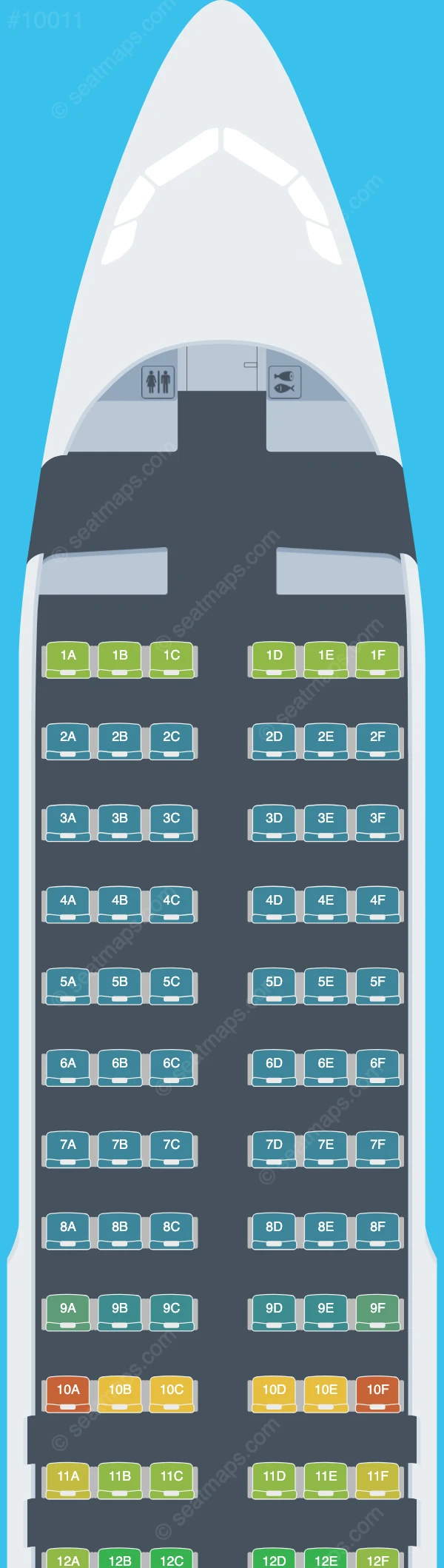 Animawings Airbus A320-200 seatmap preview
