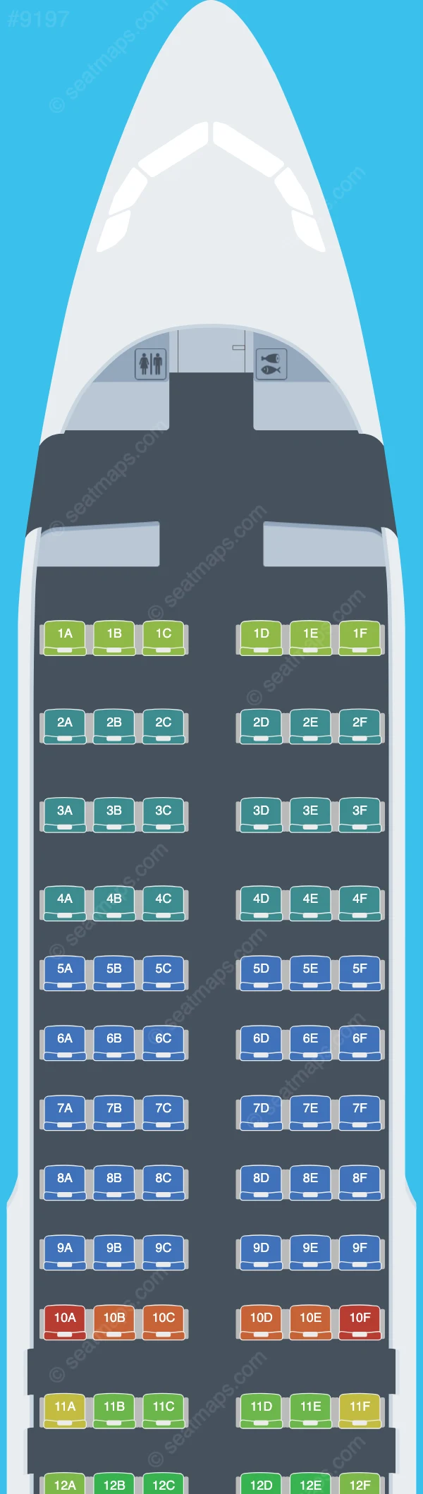 Flynas Airbus A320neo seatmap preview