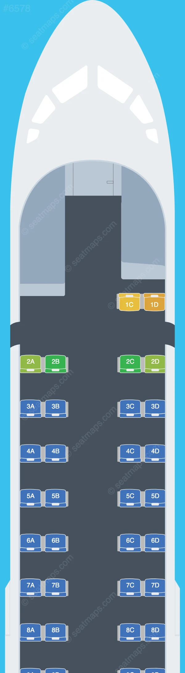 Buddha Air ATR 72-500 V.2 seatmap preview
