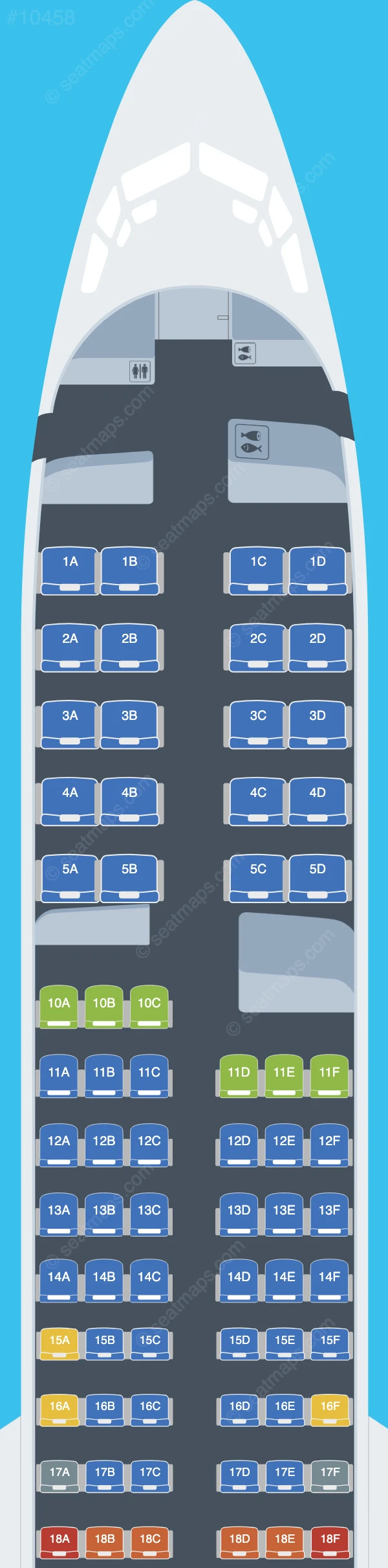 Delta Boeing 737-900 ER V.1 seatmap preview