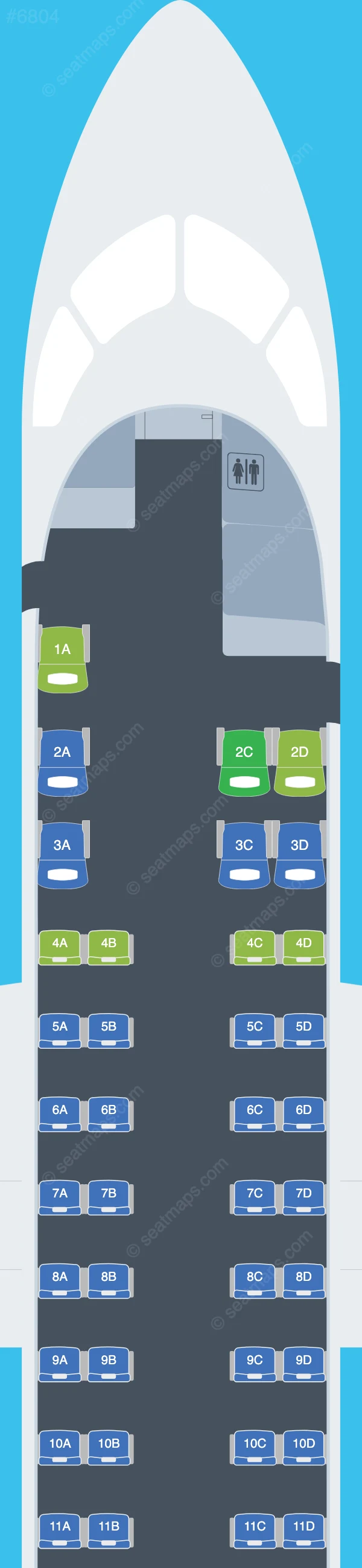 Aurora De Havilland Q400 V.3 seatmap preview