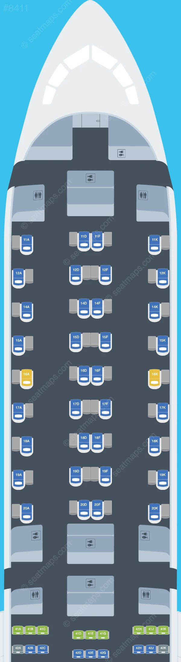 Singapore Airlines Boeing 787-10 seatmap preview