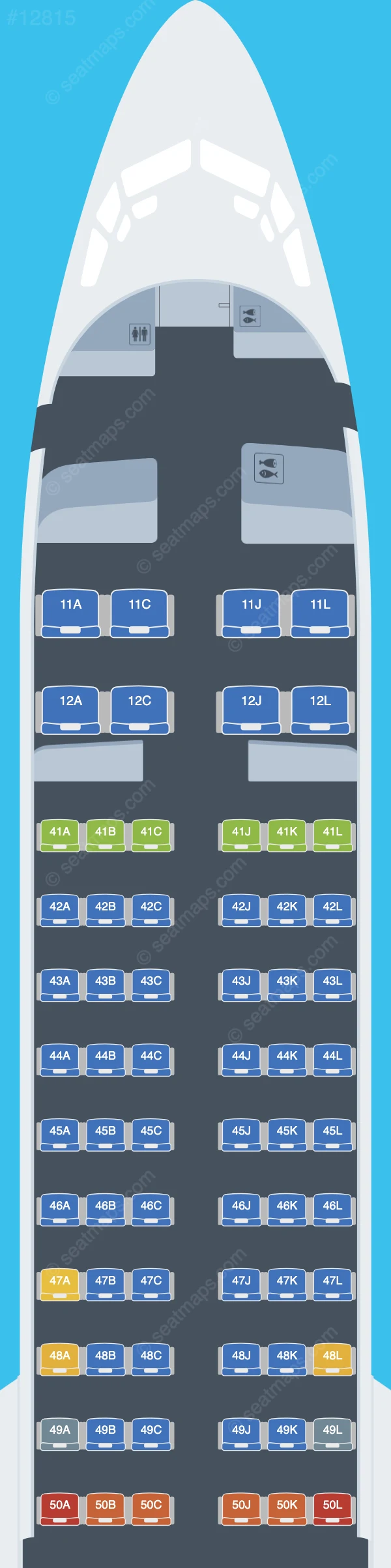 XiamenAir Boeing 737 MAX 8 seatmap preview
