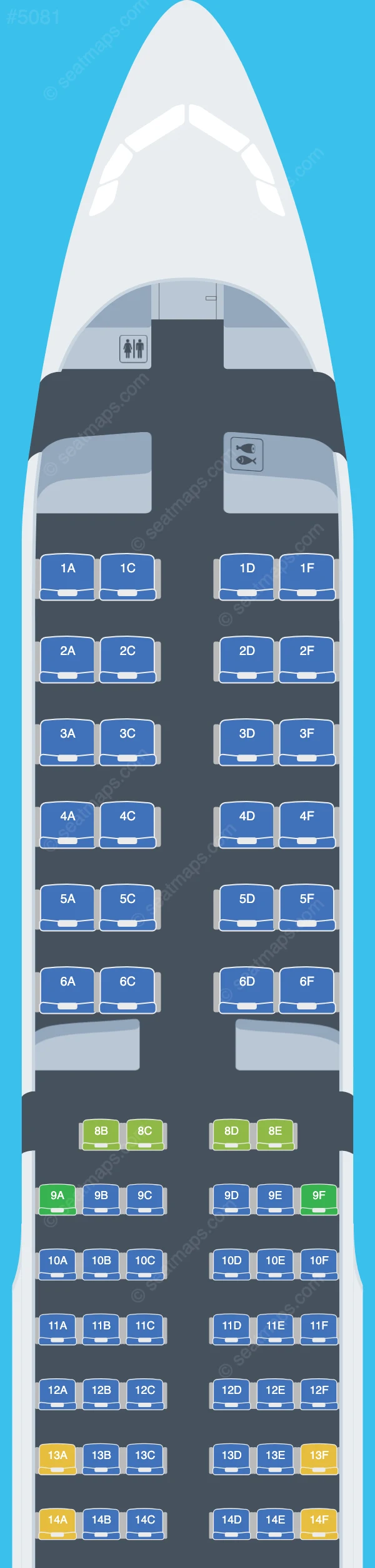 Air Macau Airbus A321-200 V.1 seatmap preview