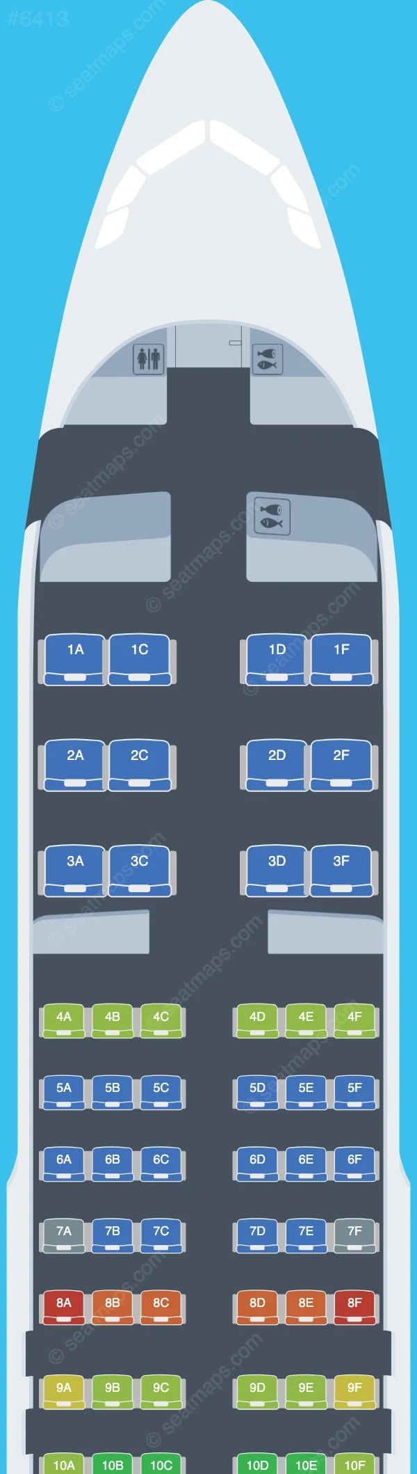 Air India Airbus A320-200 V.2 seatmap preview
