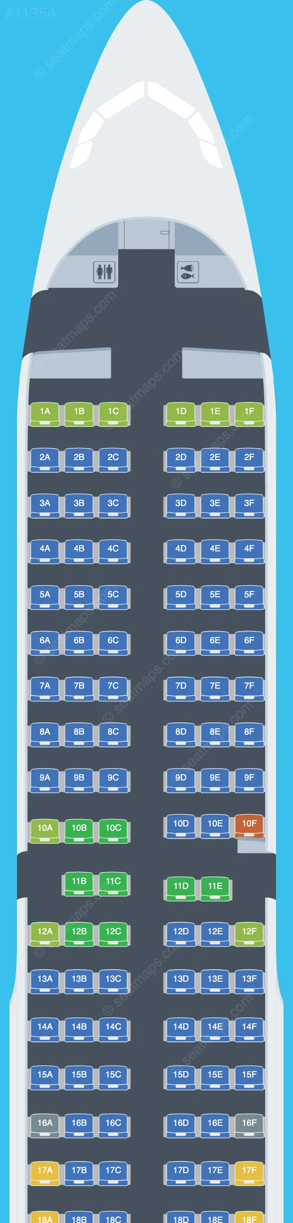Wizz Air Abu Dhabi Airbus A321-200 seatmap preview