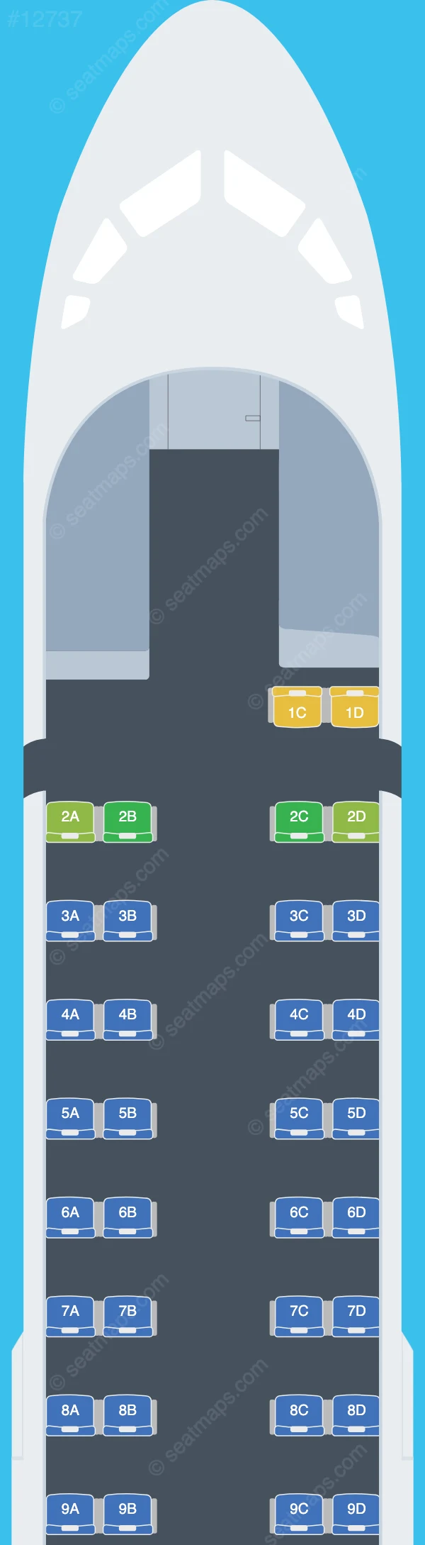 FlyJaya ATR 72-500 seatmap preview