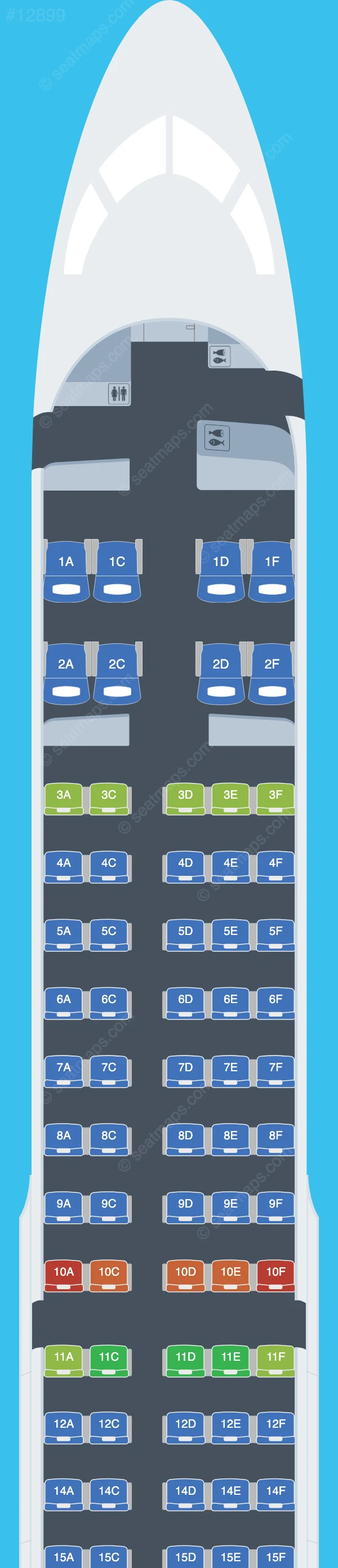 Air Niugini & Link PNG Airbus A220-300 seatmap preview