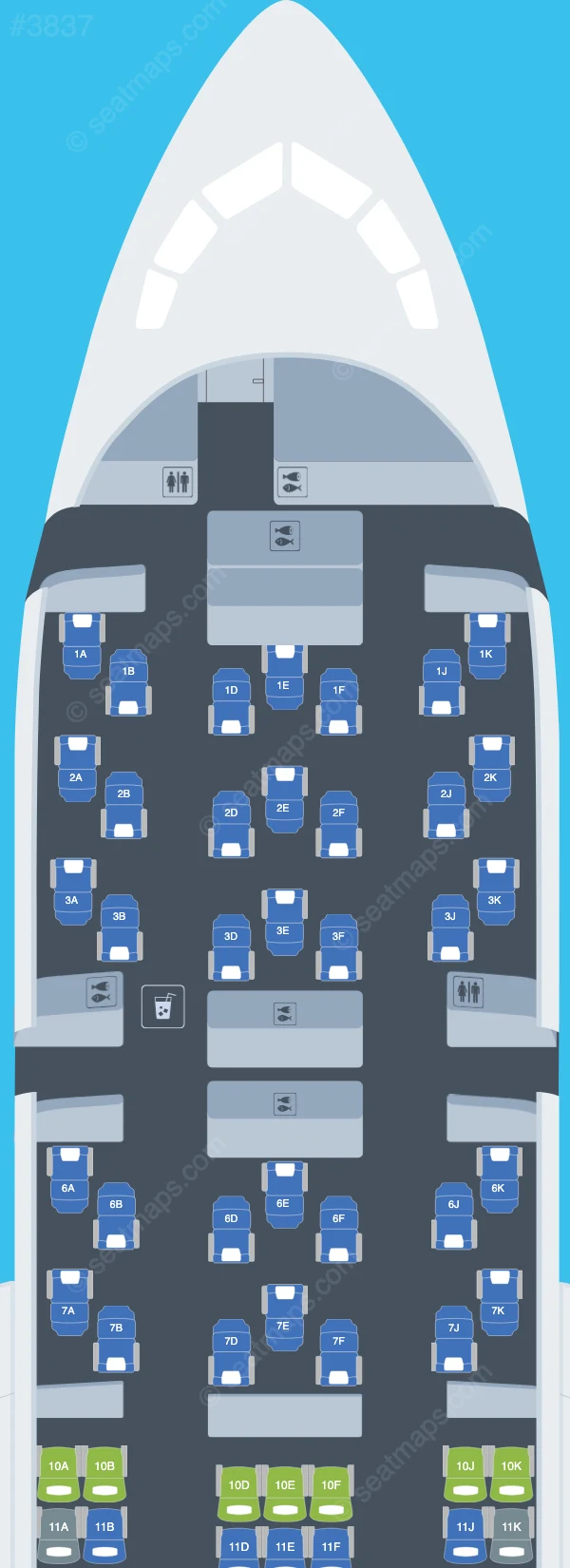 British Airways Boeing 787-8 V.1 seatmap preview