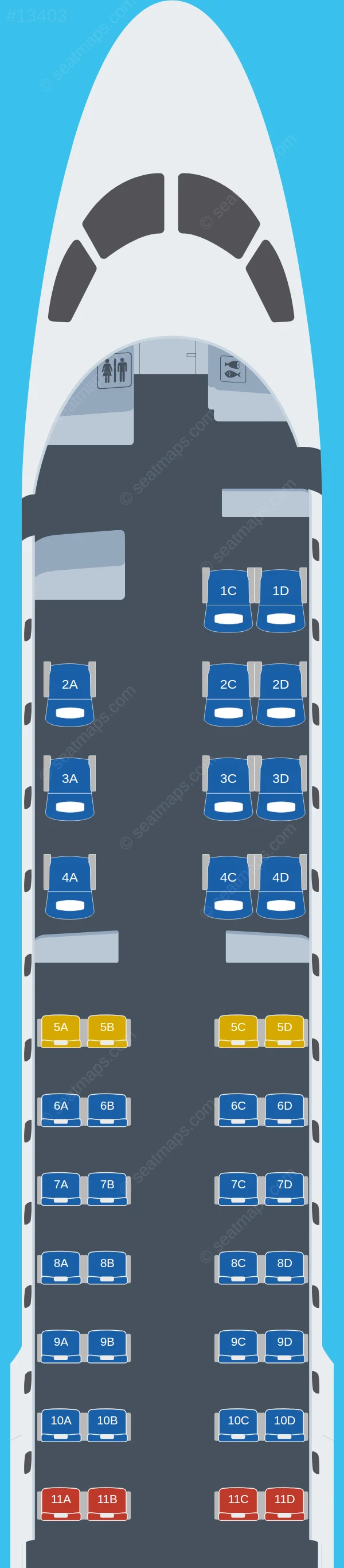 Air Peace Embraer E190 V.2 seatmap preview