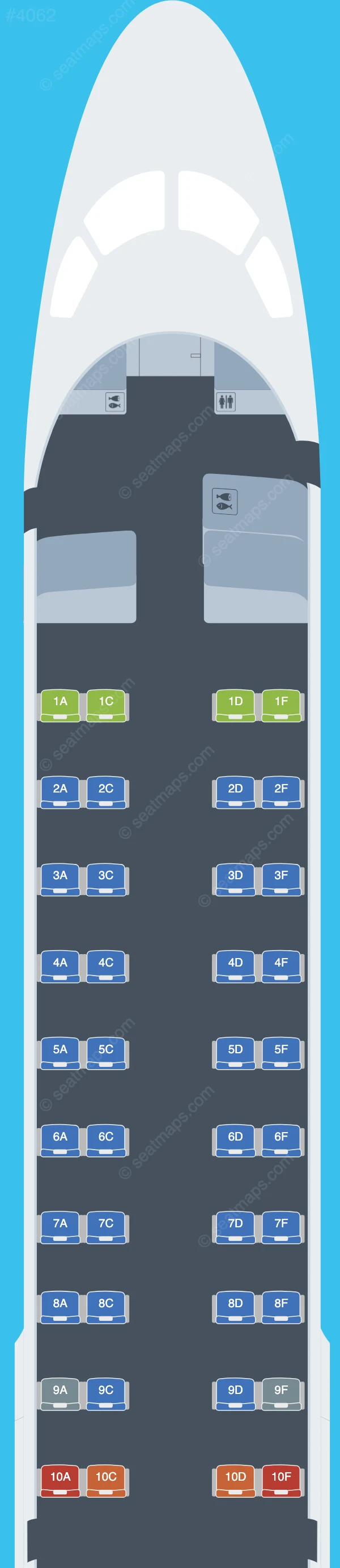 Air France Embraer E190 V.1 seatmap preview
