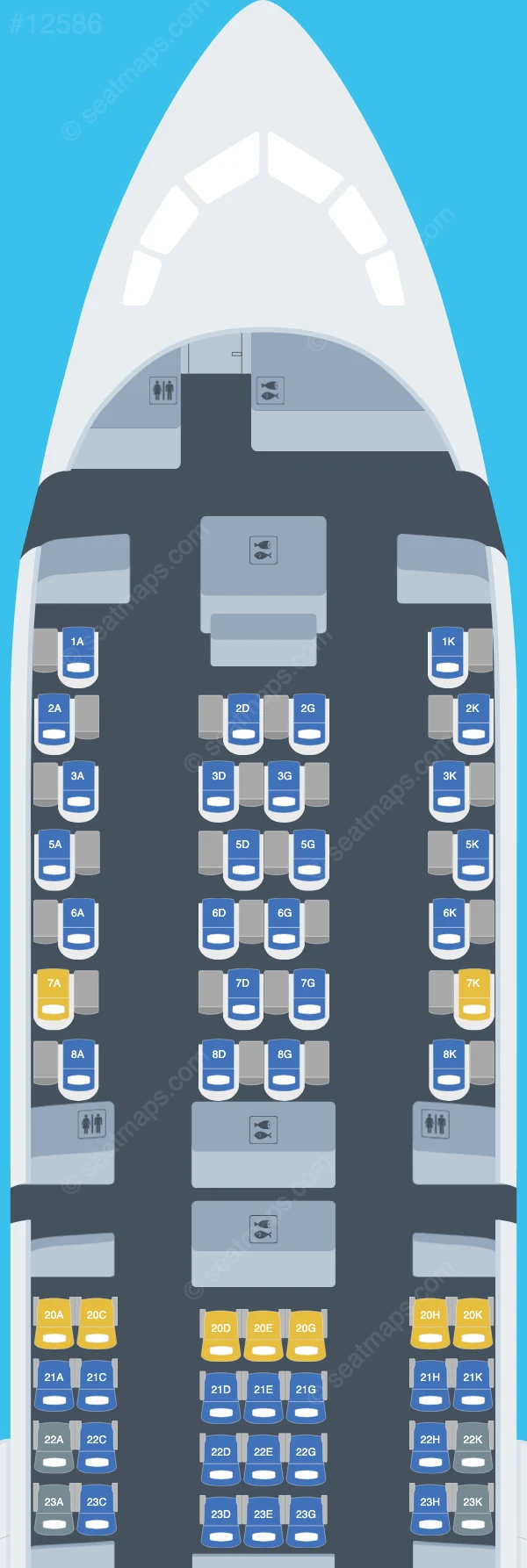 EVA Air Boeing 787-9 V.2 seatmap preview