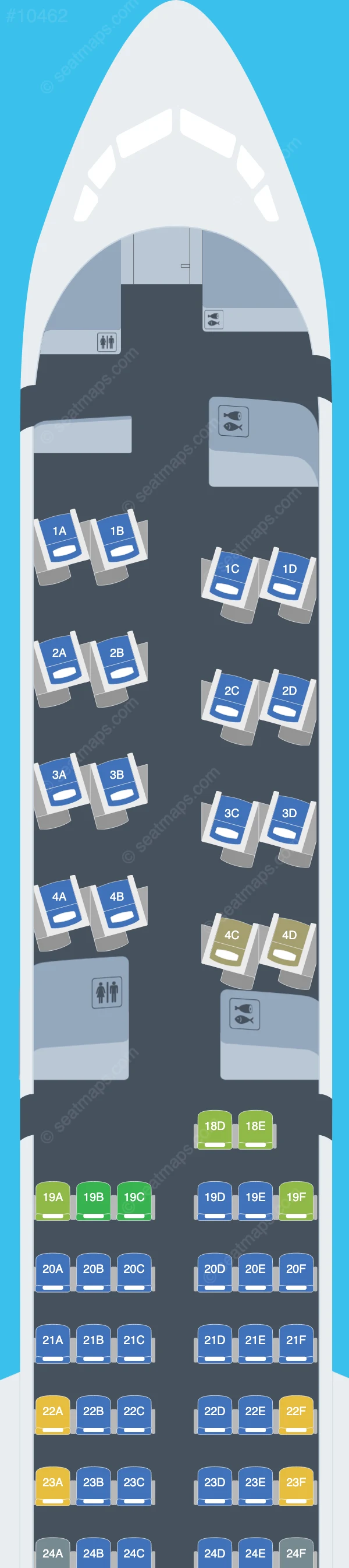 Delta Boeing 757-200 V.3 seatmap preview
