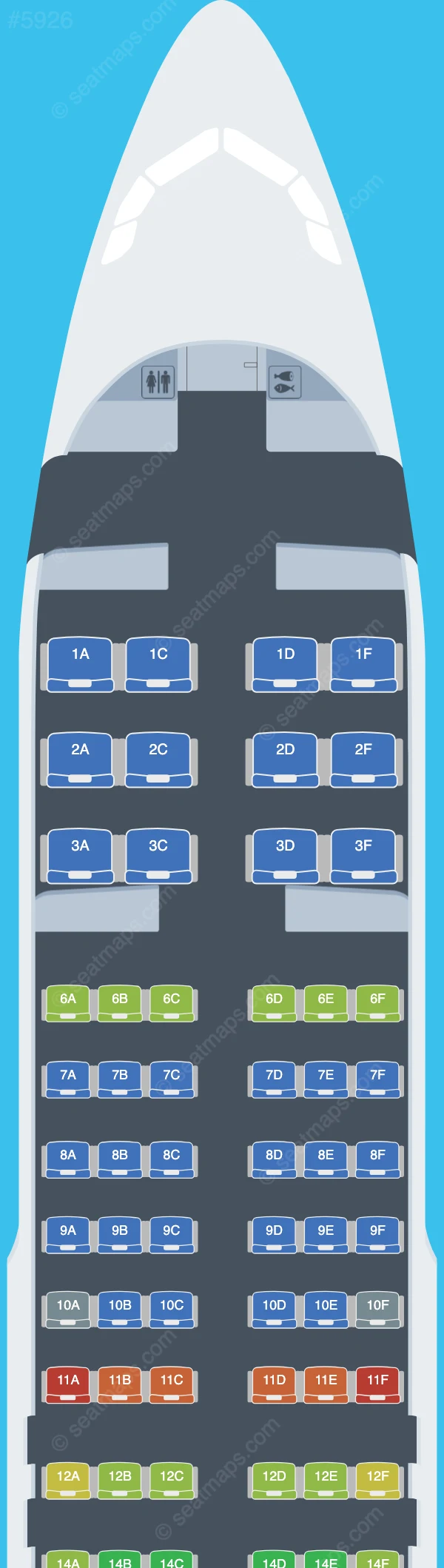 SriLankan Airlines Airbus A320-200 V.3 seatmap preview