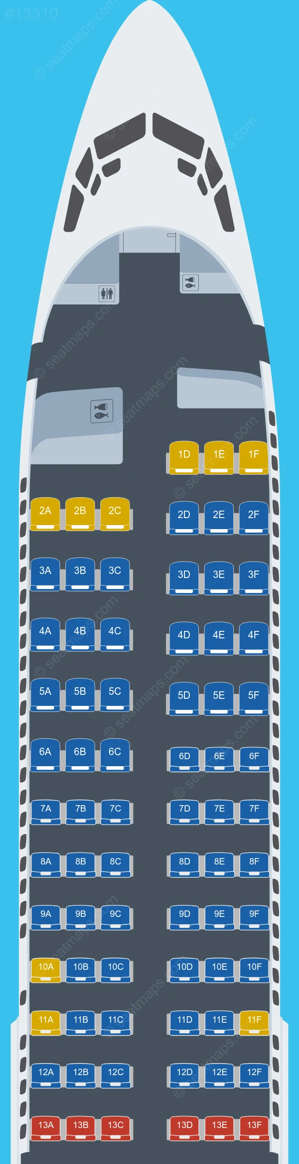 Southwest Airlines Boeing 737-800 V.2 seatmap preview