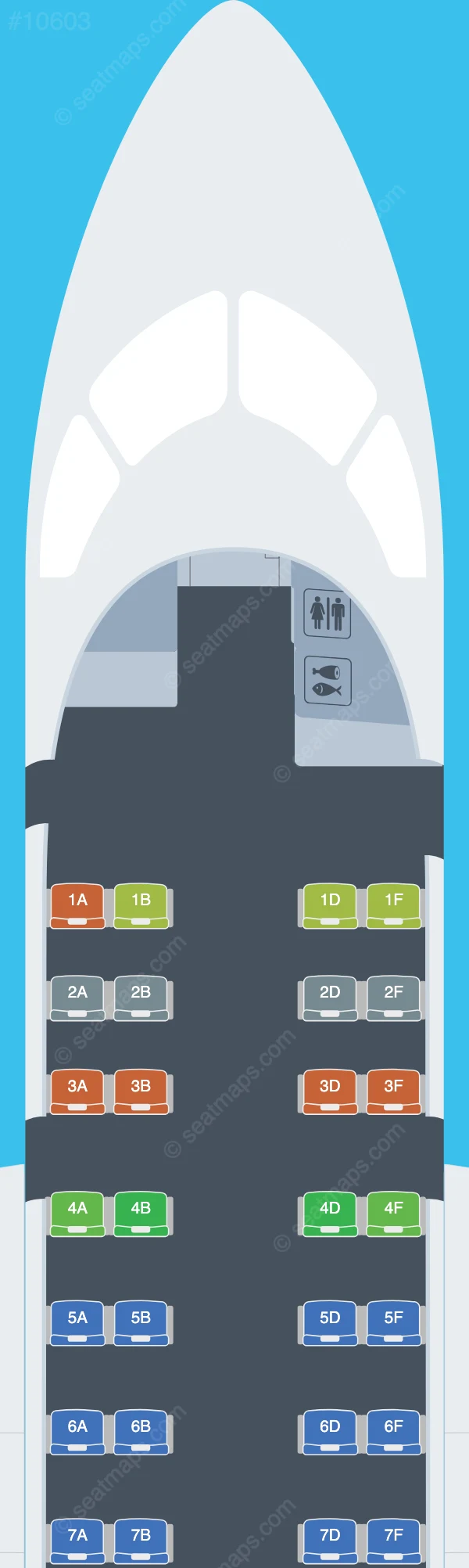 Regional Air Services Limited De Havilland Q200 seatmap preview