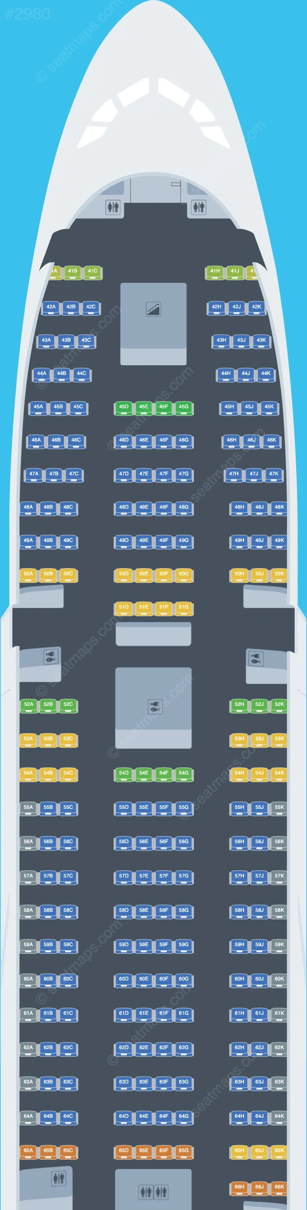 Emirates Airbus A380-800 V.3 seatmap preview
