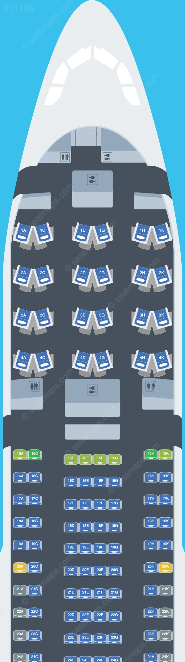 Wamos Air Airbus A330-200 V.2 seatmap preview