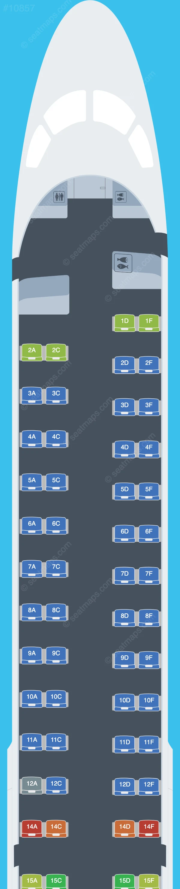 Air Dolomiti Embraer E195 seatmap preview