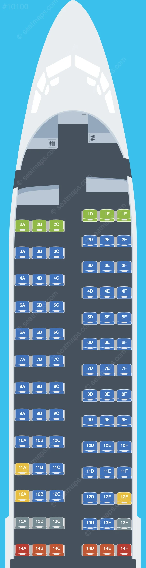 UTair Boeing 737-800 V.3 seatmap preview